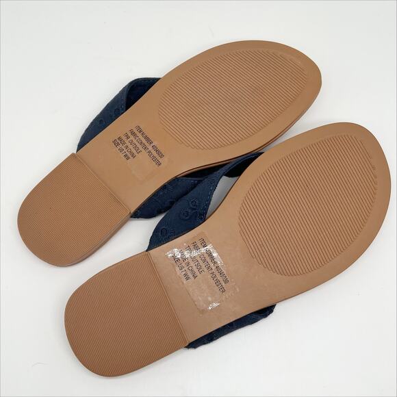 NWT Torrid Eyelet Flip Flop Sandals in Navy Blue Size 7WW - Picture 4 of 4
